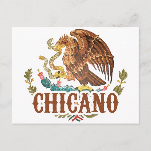 Carte Postale Armoiries du Mexique Chicano (Devant)