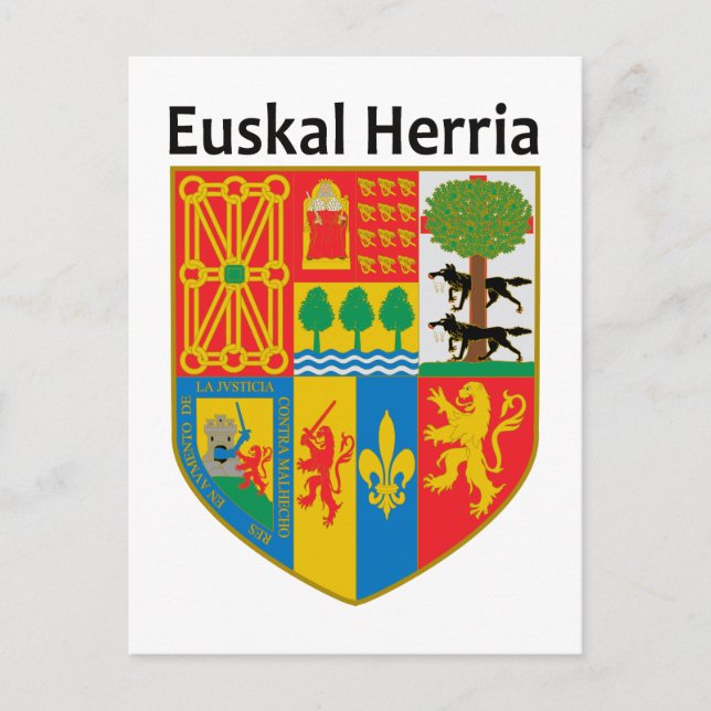 Carte Postale Armoiries du Pays basque (Euskal Herria), (Devant)