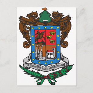 Carte Postale Armoiries Michoacan Symbole officiel du Mexique Lo