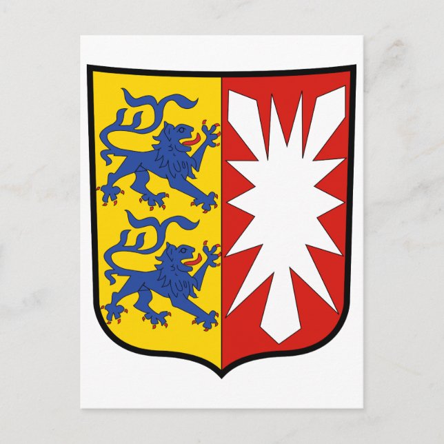 Carte Postale Armoiries Schleswig-Holstein Allemagne officielle (Devant)