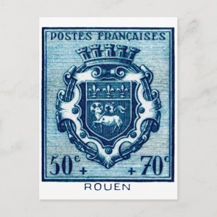 Carte Postale Armoiries vintages Rouen, France