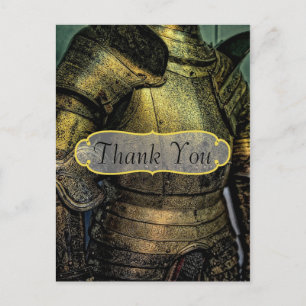 Carte Postale Armure de Chevalier Merci