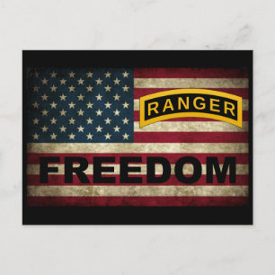 Carte Postale Army Ranger School - American Flag - Liberté