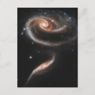 Carte Postale Arp 273, galaxies en interaction dans Andromède.