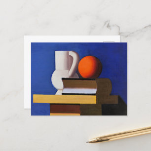 Carte Postale Arrangement avec Jug blanc, Orange, Livre