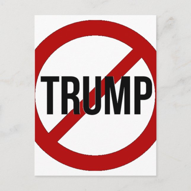 Carte Postale Arrêter Donald Trump anti-Trump (Devant)