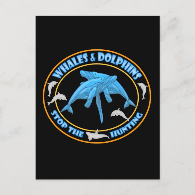 Carte Postale Arrêter la chasse aux baleines (Devant)