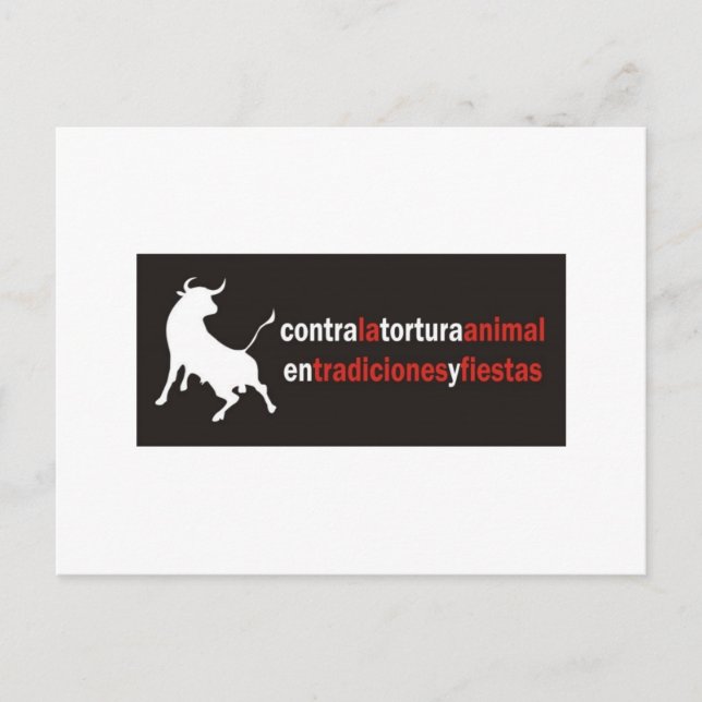 Carte Postale Arrêtez Bull Fighting ! (Devant)