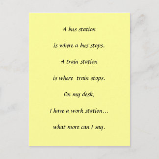 Carte Postale Arrêts de travail