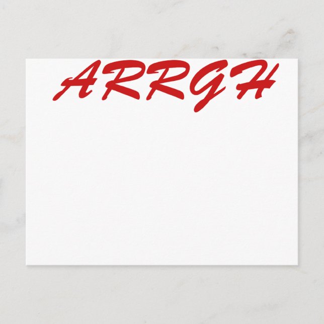 CARTE POSTALE ARRGH ! ! ! (Devant)