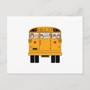 Carte Postale Arrière du bus scolaire