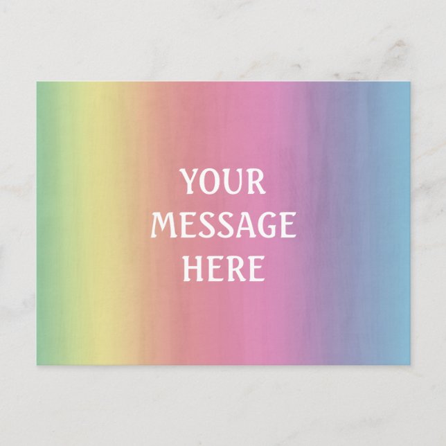 Carte Postale Arrière - plan aquarelle - Customisez votre propre (Devant)