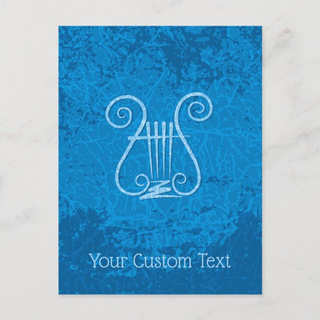 Carte Postale Arrière - plan Blue Lyre (Devant)