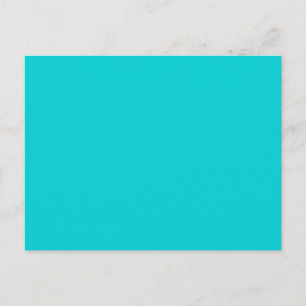 Carte Postale Arrière - plan couleur bleu turquoise Aqua Solid T