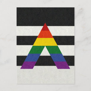 Carte Postale ARRIÈRE - PLAN couleur LGBT Ally Pride