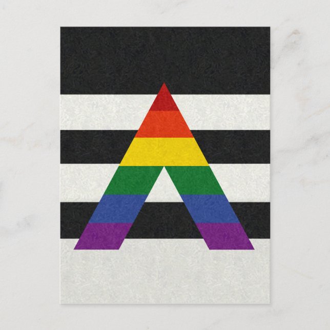 Carte Postale ARRIÈRE - PLAN couleur LGBT Ally Pride (Devant)