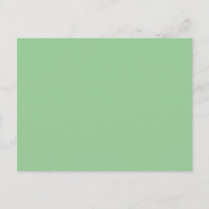Carte Postale arrière - plan couleur solide vert 99CC99 Celadon