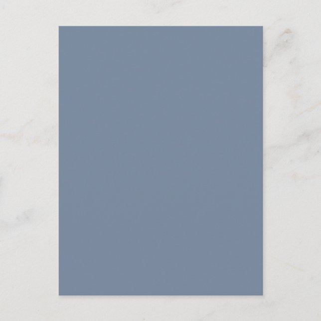 Carte Postale Arrière - plan couleur unie gris gris ardoise bleu (Devant)