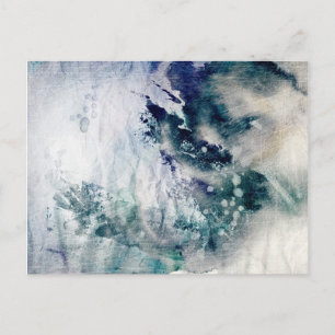 Carte Postale arrière - plan d'aquarelle Abstrait sur papier gru