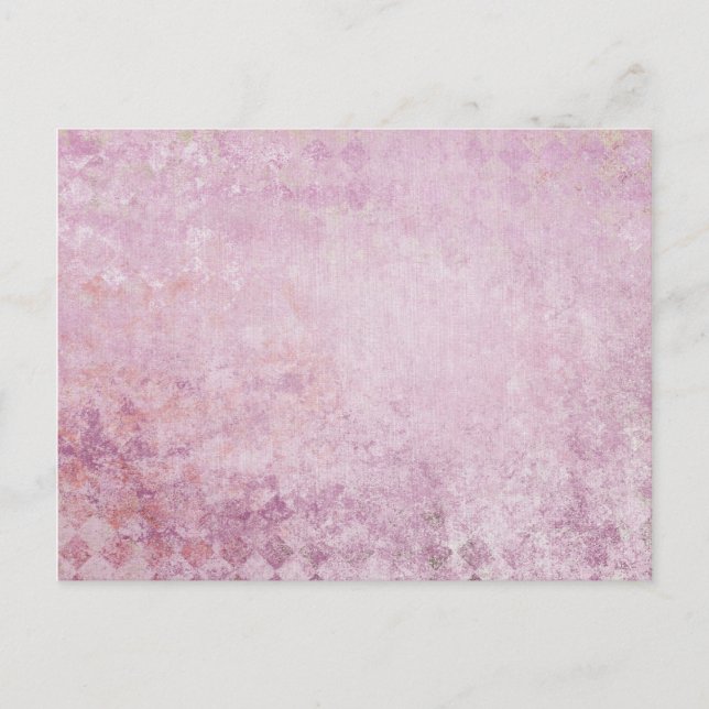 Carte Postale Arrière - plan de collection de diamants roses (Devant)