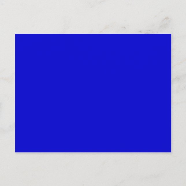 Carte Postale Arrière - plan de couleur Royal Midnight Blue Soli (Devant)