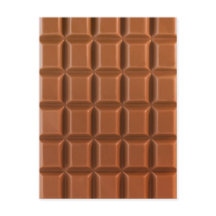 Carte postale arrière - plan de la barre de chocol