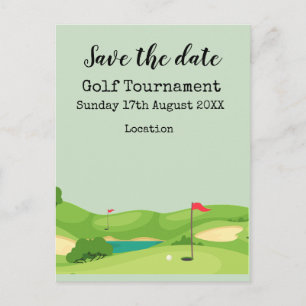 Carte Postale Arrière-plan de parcours de golf pour tournoi de g