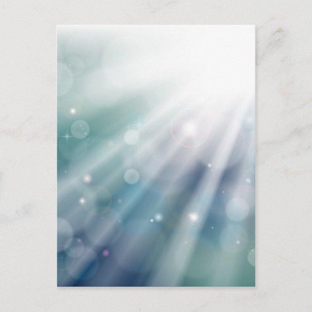 Carte Postale Arrière - plan des rayons lumineux de Bokeh (Devant)