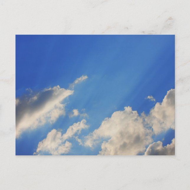 Carte Postale Arrière - plan du ciel bleu. (Devant)