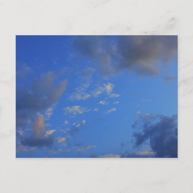 Carte Postale Arrière - plan du ciel bleu. (Devant)