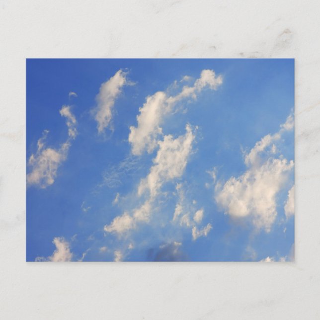 Carte Postale Arrière - plan du ciel bleu. (Devant)