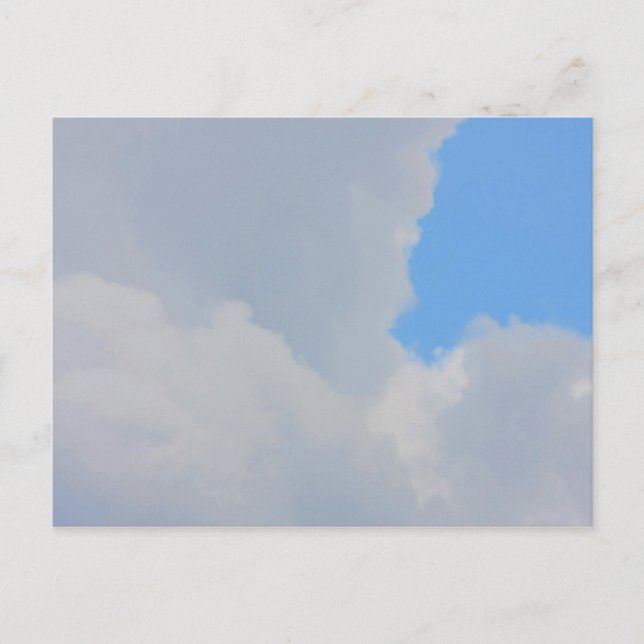 Carte Postale Arrière - plan du ciel bleu et des nuages. (Devant)
