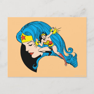 Carte Postale Arrière - plan du profil Wonder Woman