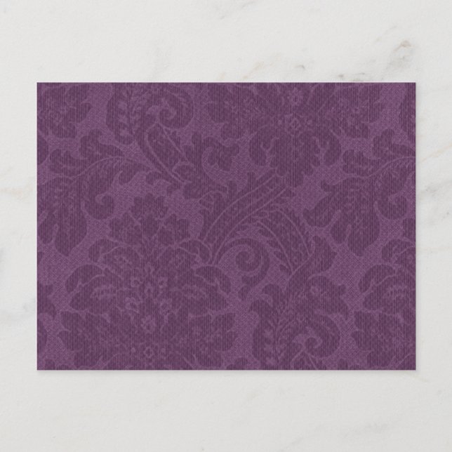 Carte Postale Arrière - plan Motif DAmasks violet (Devant)