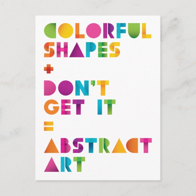 Carte Postale Art Abstrait (Devant)