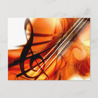 Carte Postale Art abstrait du violon
