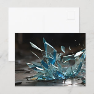 Carte Postale Art Abstrait en verre cassé