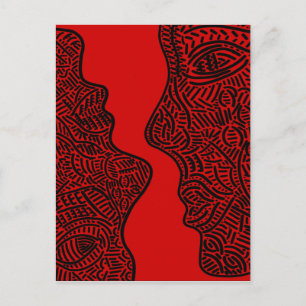 Carte Postale Art abstrait original