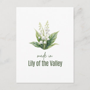 Carte Postale Art aquarelle de la fleur de naissance du mois de 