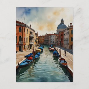 Carte Postale art aquarelle Venise