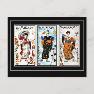 Carte postale Art asiatique vintage Mikado