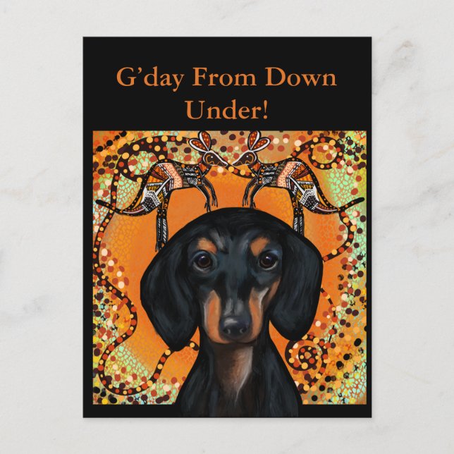 CARTE POSTALE ART AUSTRALIEN (Devant)