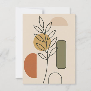 Carte Postale Art botanique minimaliste moderne