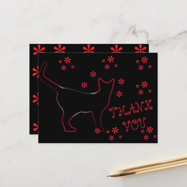 CARTE POSTALE ART CAT LIEN (Devant/Arrière en situation)