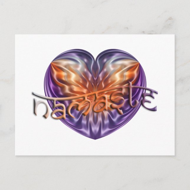 Carte Postale ART Cœur NAMASTE (Devant)