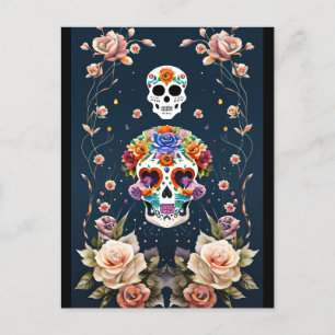 Carte Postale Art crâne de sucre - Patrimoine mexicain