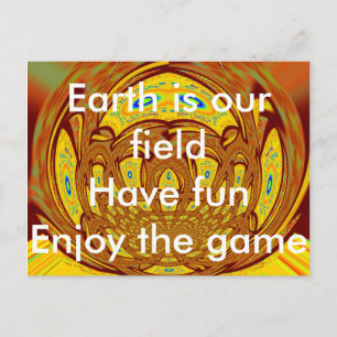 Carte Postale Art de baseball jaune doré Imprimer