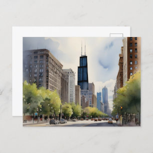 Carte Postale Art de Chicago