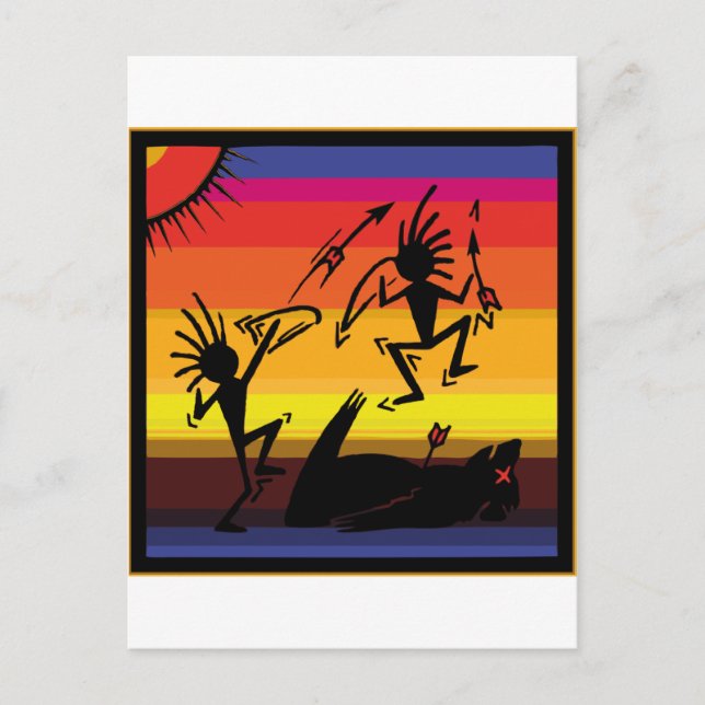 Carte Postale Art de la grotte amérindienne (Devant)