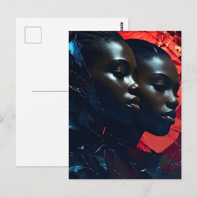 Carte Postale Art de la mode africain (Devant / Derrière)